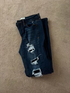 Mudd Dark Blue Distressed Skinny Jeans